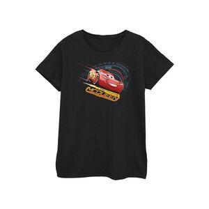 Cars Womens/Ladies Lightning McQueen Cotton T-Shirt / Black